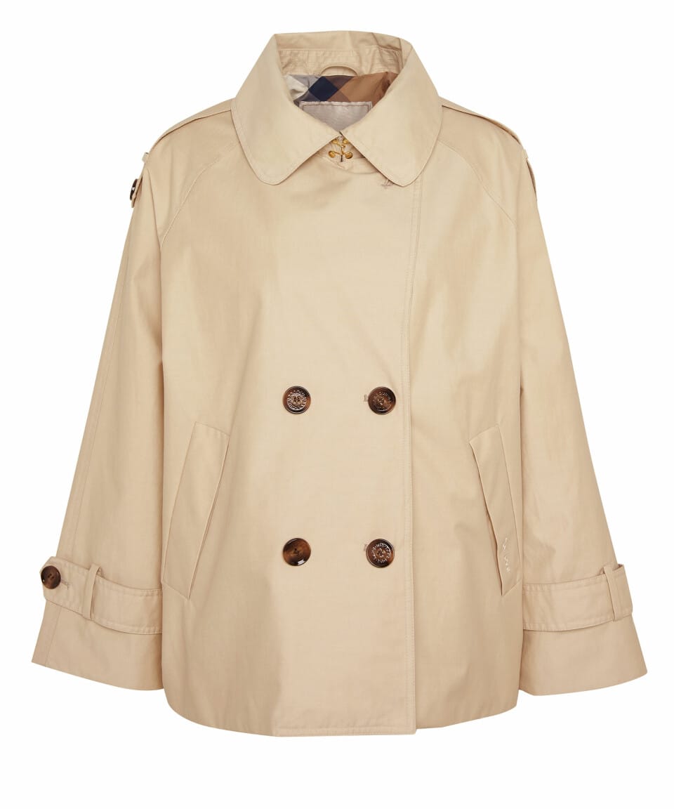 Annie Showerproof Cropped Trench Coat, Barbour, £199.00